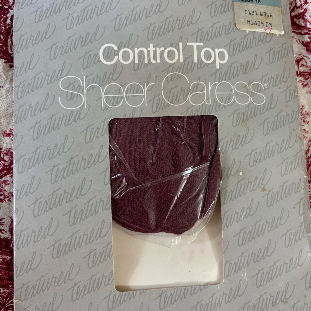 Vintage Deadstock Sheer Caress Raisin color Shapewear Intimates Control Top